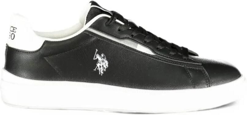 U.S. POLO ASSN. logo-embroidered low-top sneakers Zwart