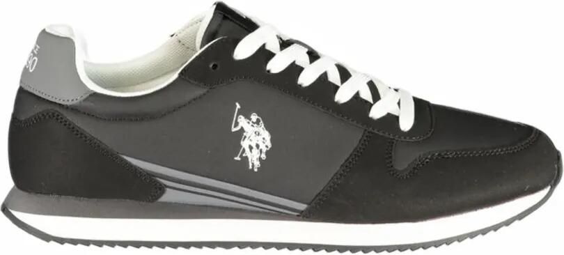 U.S. POLO ASSN. logo-embroidered low-top sneakers Zwart