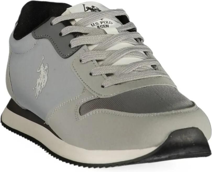 U.S. POLO ASSN. logo-embroidered panelled sneakers Grijs - Foto 2
