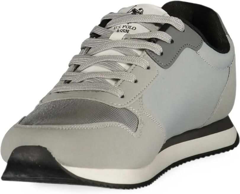 U.S. POLO ASSN. logo-embroidered panelled sneakers Grijs - Foto 3