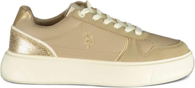 U.S. POLO ASSN. logo-embroidered platform sneakers Beige