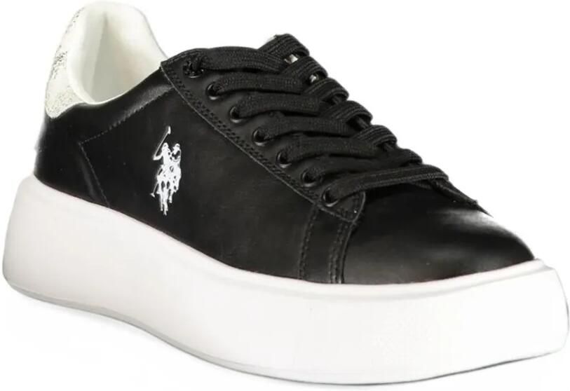 U.S. POLO ASSN. logo-embroidered platform sneakers Zwart - Foto 2