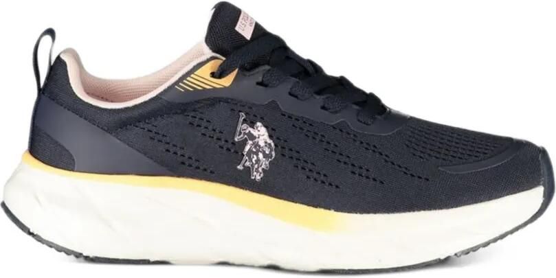 U.S. POLO ASSN. logo-patch lace-up sneakers Blauw