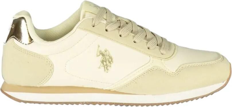 U.S. POLO ASSN. logo-patch panelled sneakers Beige