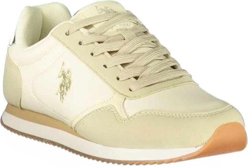 U.S. POLO ASSN. logo-patch panelled sneakers Beige - Foto 3