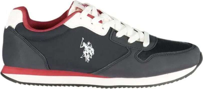 U.S. POLO ASSN. logo-patch panelled sneakers Blauw
