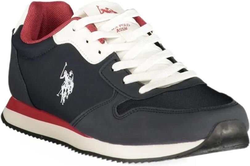 U.S. POLO ASSN. logo-patch panelled sneakers Blauw - Foto 3