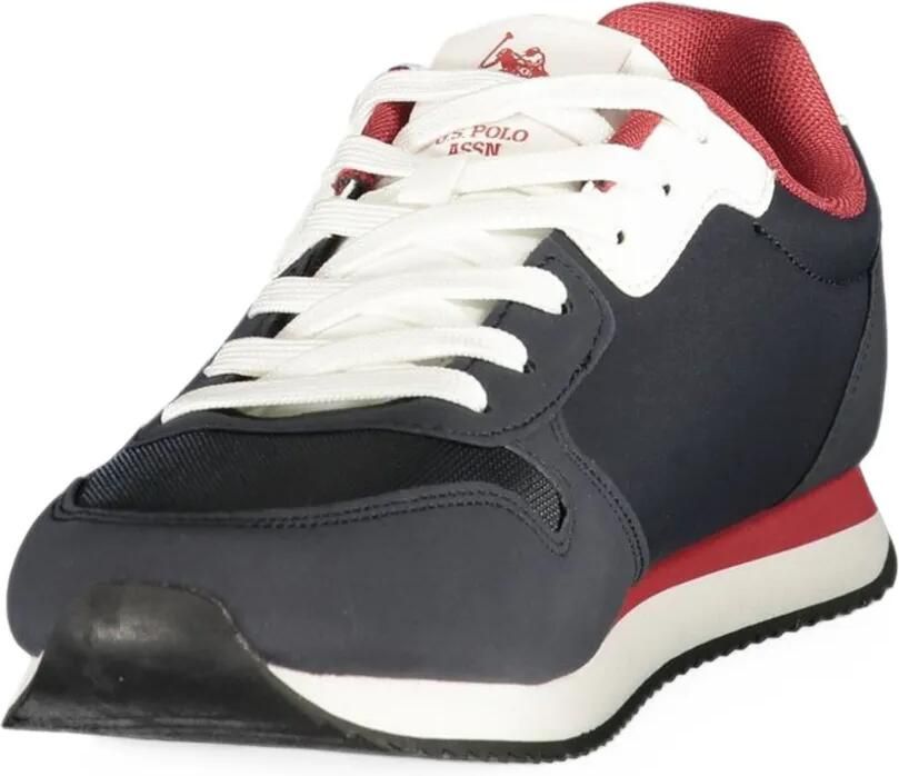 U.S. POLO ASSN. logo-patch panelled sneakers Blauw - Foto 2