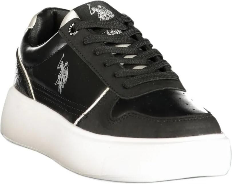 U.S. POLO ASSN. logo-plaque platform sneakers Zwart - Foto 3