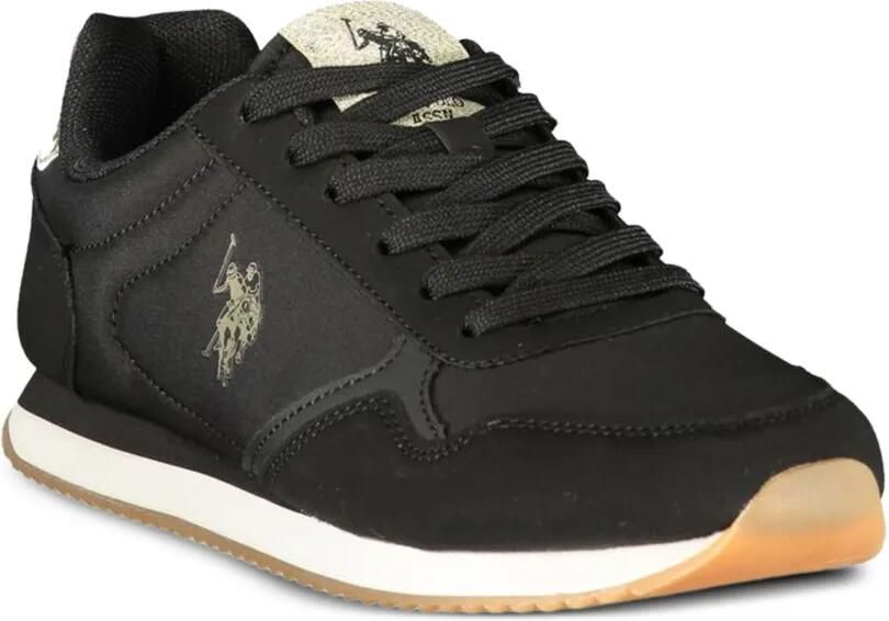 U.S. POLO ASSN. logo-print metallic-panel sneakers Zwart - Foto 3