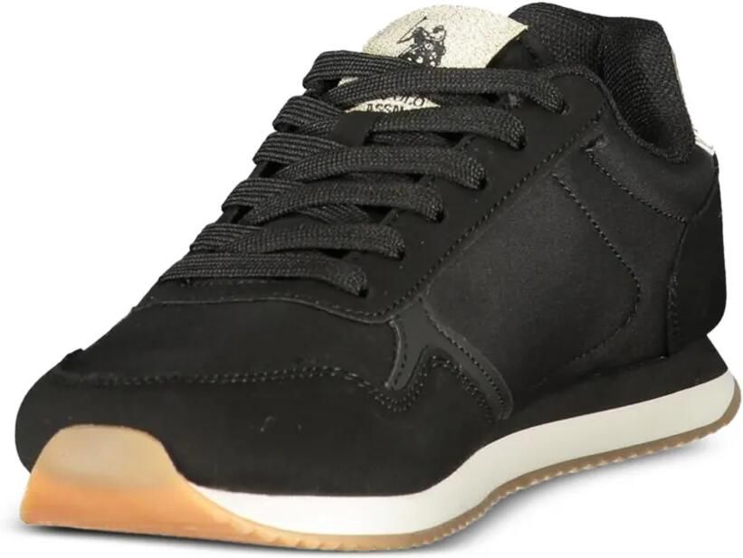 U.S. POLO ASSN. logo-print metallic-panel sneakers Zwart - Foto 2