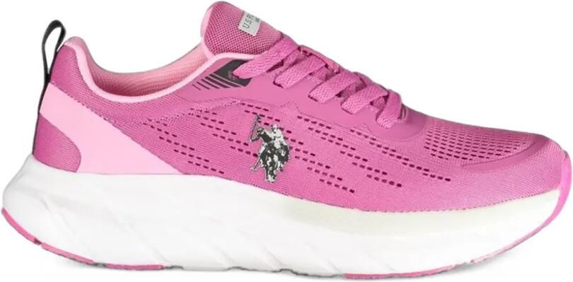 U.S. POLO ASSN. logo-print panelled sneakers Roze