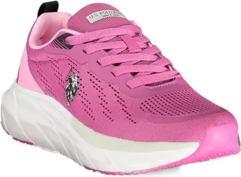 U.S. POLO ASSN. logo-print panelled sneakers Roze - Foto 3