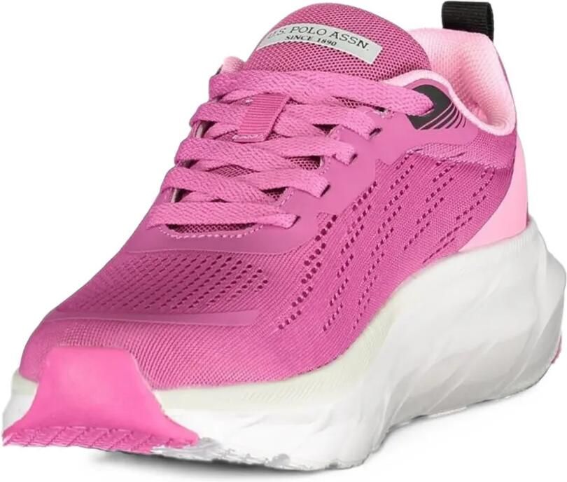 U.S. POLO ASSN. logo-print panelled sneakers Roze - Foto 2