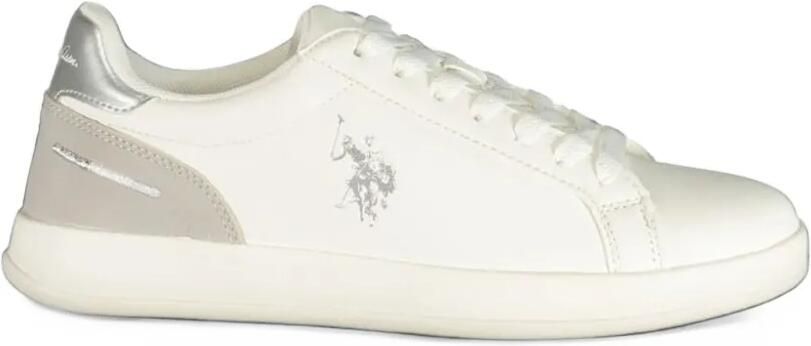 U.S. POLO ASSN. logo-print panelled sneakers Wit