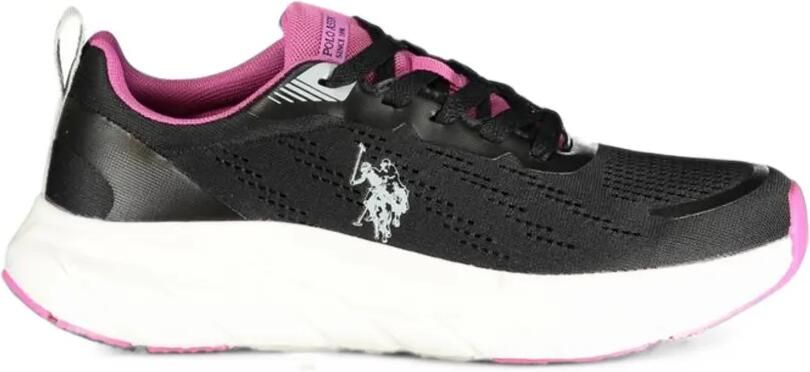 U.S. POLO ASSN. logo-print panelled sneakers Zwart