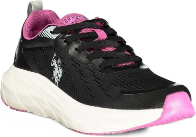 U.S. POLO ASSN. logo-print panelled sneakers Zwart - Foto 3