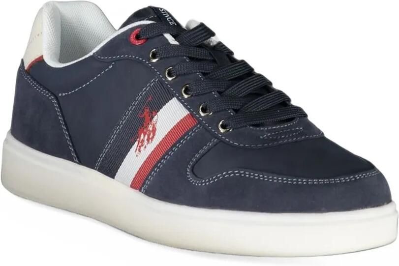 U.S. POLO ASSN. logo-print striped sneakers Blauw - Foto 3