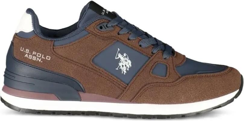 U.S. POLO ASSN. Sneakers met logopatch Bruin
