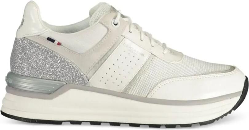 U.S. POLO ASSN. Sneakers met mesh vlak en glitter Beige