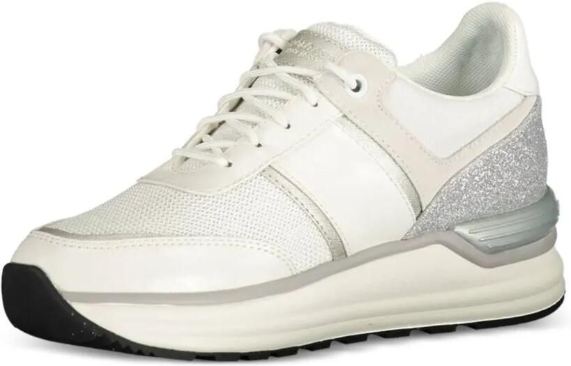 U.S. POLO ASSN. Sneakers met mesh vlak en glitter Beige - Foto 3