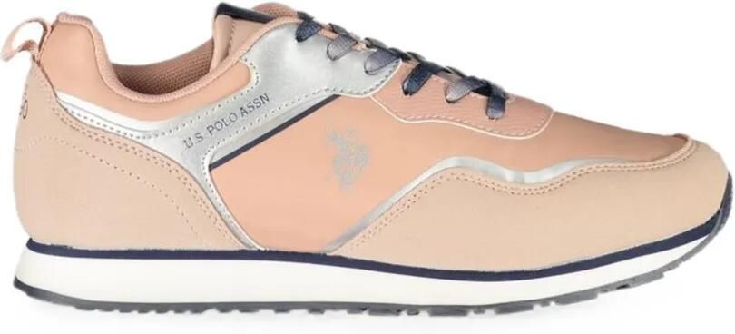 U.S. POLO ASSN. Sneakers met vlakken en logoprint Roze