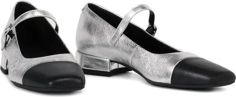 VAGABOND 25 mm Debbi metallic leren pumps Zilver - Foto 2
