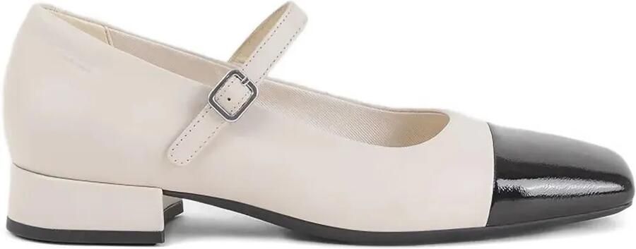 VAGABOND 25 mm Debbi pumps met gespbandje en bewerkte neus Beige