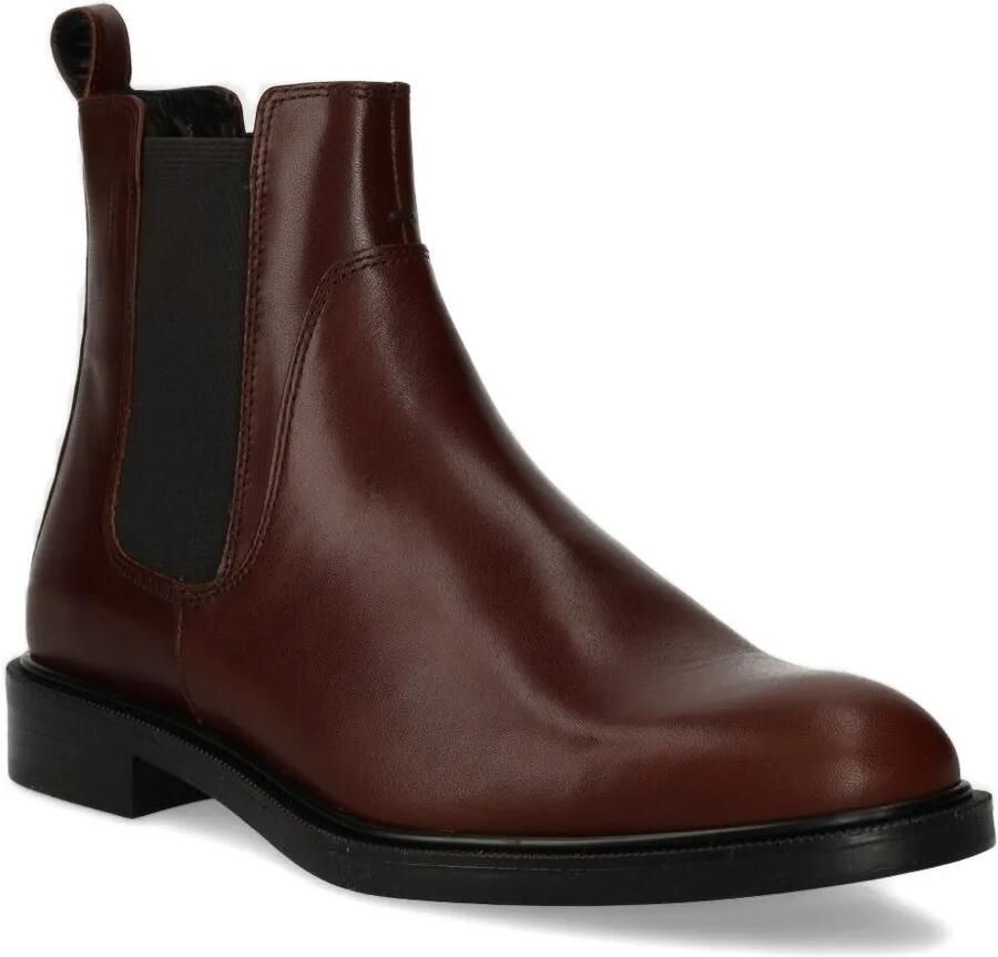 VAGABOND 30 mm leren laarzen met elastisch vlak Bruin