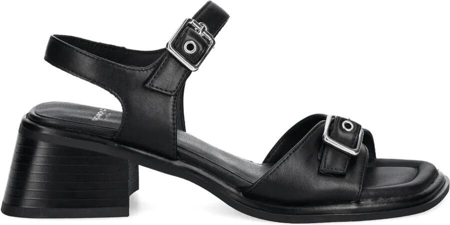 VAGABOND 53 mm Ines sandalen met blokhak en gespdetail Zwart