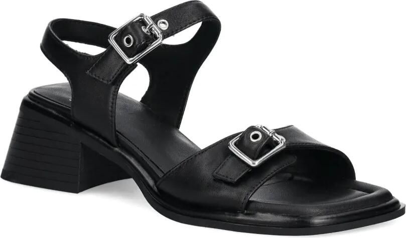 VAGABOND 53 mm Ines sandalen met blokhak en gespdetail Zwart - Foto 3