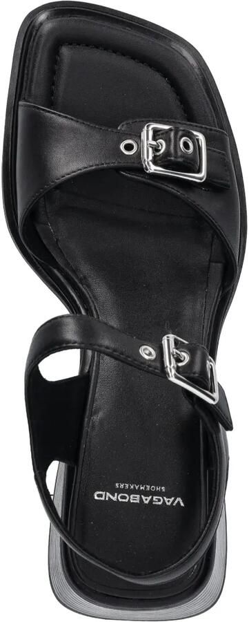 VAGABOND 53 mm Ines sandalen met blokhak en gespdetail Zwart - Foto 4