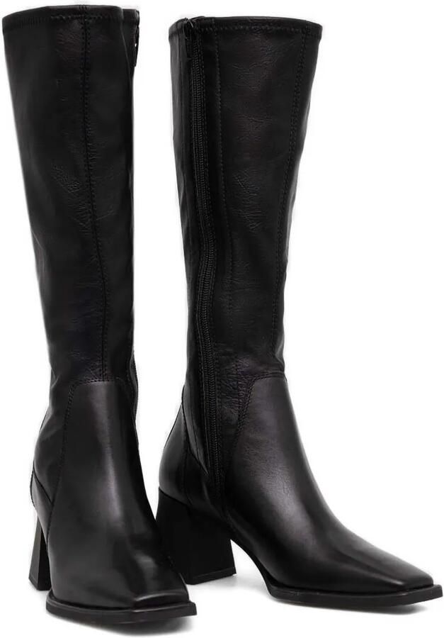 VAGABOND 70 mm Hedda laarzen met blokhak en vierkante neus Zwart
