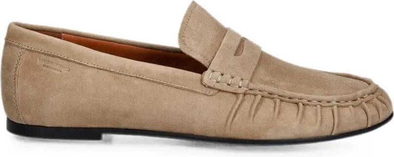 VAGABOND Aleya penny loafers met ruches Beige