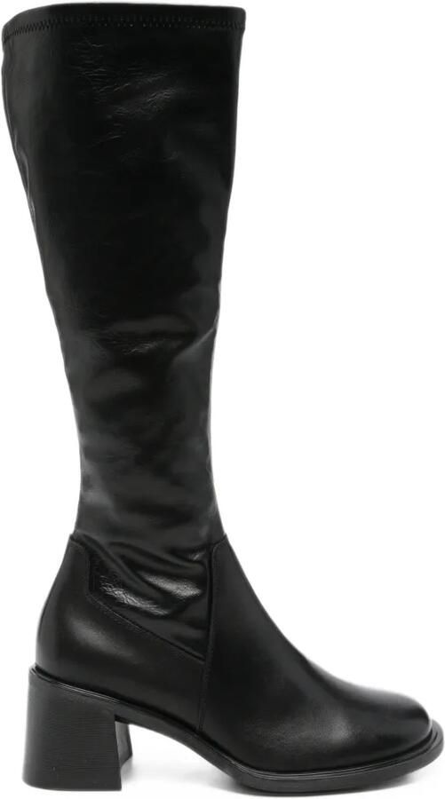 VAGABOND block-heel leather boots Zwart