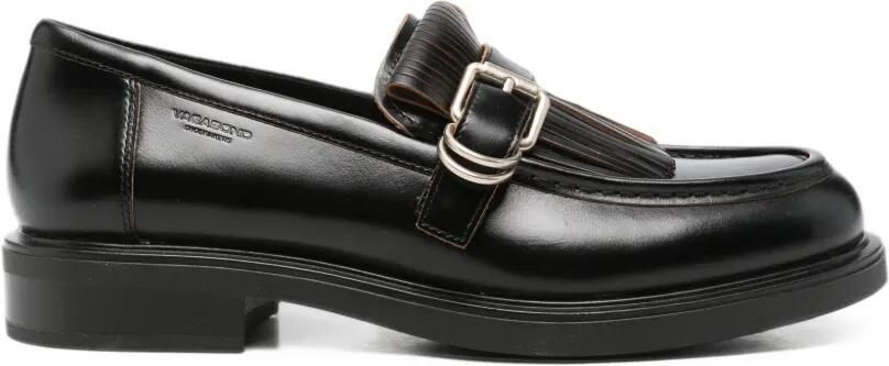 VAGABOND buckled fringed loafers Zwart