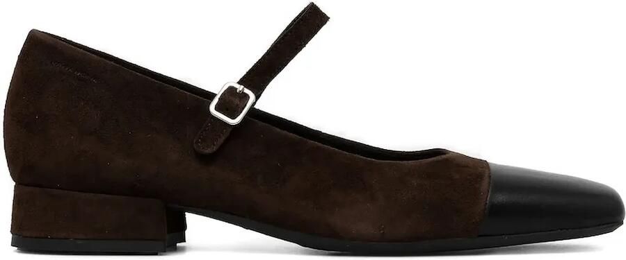 VAGABOND Debbi pumps met gespbandje en vierkante neus Bruin