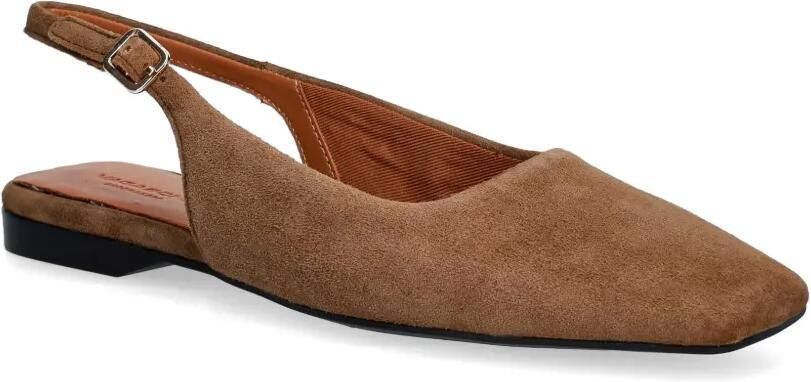 VAGABOND Delia slingback ballerina's met vierkante neus Bruin - Foto 2