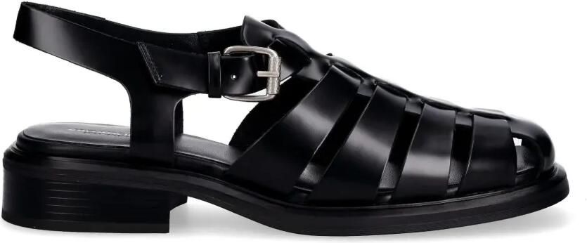 VAGABOND Ellis gekooide sandalen met gespsluiting Zwart