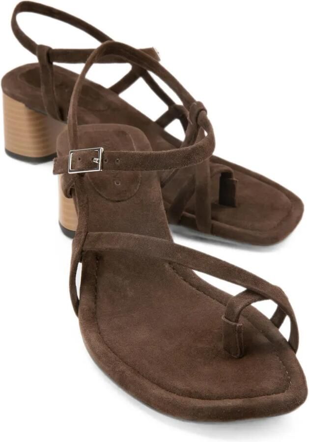 VAGABOND Evie sandalen met blokhak en bandjes Bruin - Foto 2