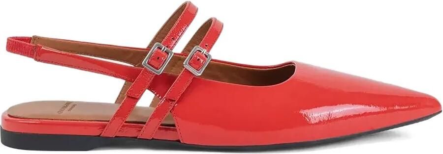 VAGABOND Hermine lakleren slingback ballerina's Rood