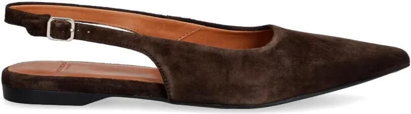 VAGABOND Hermine slingback ballerina's met puntige neus Bruin