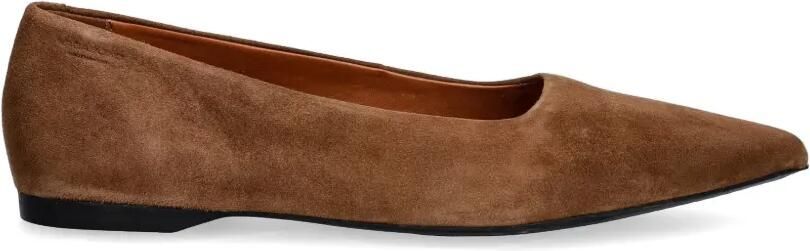 VAGABOND Hermine suède pumps met puntige neus Bruin