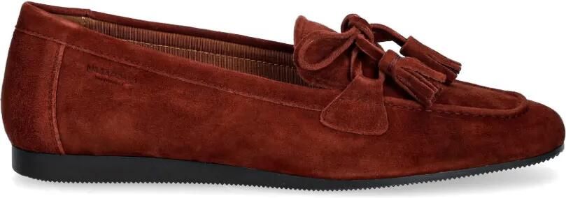 VAGABOND Hillary suède loafers met kwastje Bruin