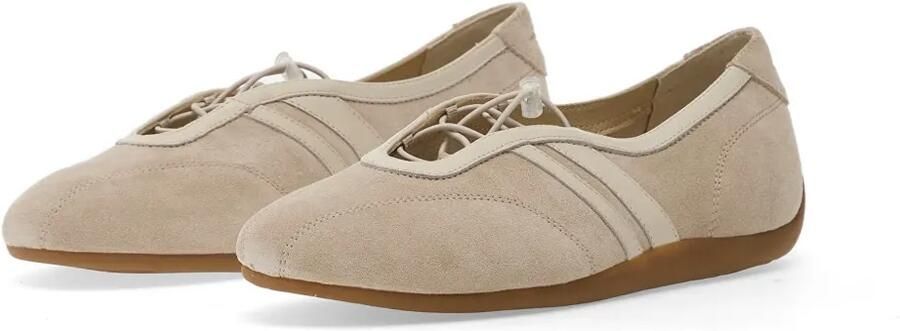VAGABOND Hollie suède ballerina's met veters Beige - Foto 3