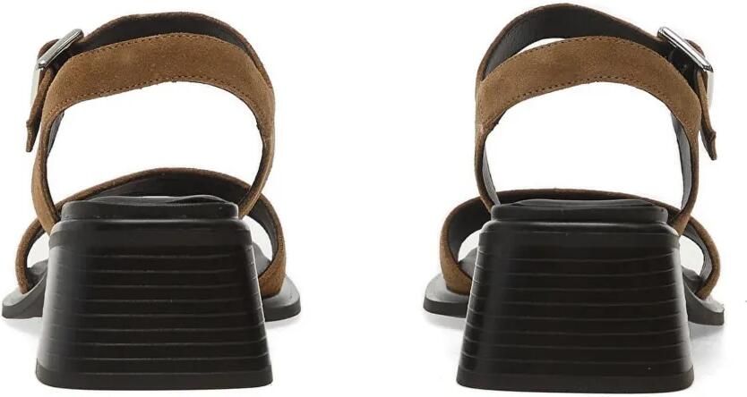 VAGABOND Ines suède sandalen met blokhak Bruin - Foto 2