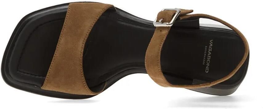 VAGABOND Ines suède sandalen met blokhak Bruin - Foto 4