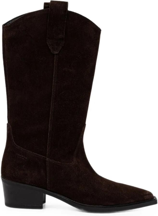 VAGABOND Kelsey suède laarzen met Western-stijl Bruin