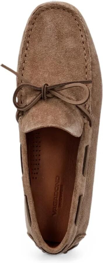 VAGABOND Larissa suède loafers met strik Beige