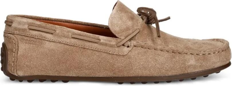 VAGABOND Larissa suède loafers met strik Beige - Foto 4